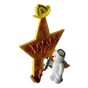 Fireman Sarah's Attic Snowonders Believe Safety Snowman Angel Hose Hat Numbered